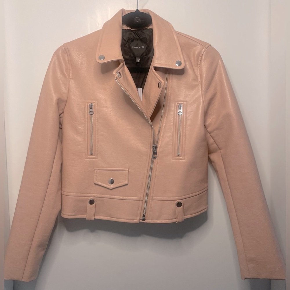 Dynamite Faux Letter Moto Jacket